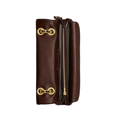 The Tabby Shoulder Bag 26 With Pillow Quilting- Brass/Maple